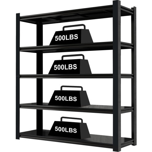 15.75 Inches Wide Black Metal Shelves, With 5 Removable Dividers, Large Capacity, Strong Load Bearing, Suitable For Garage, Kitchen And Officeq for any suitable needs