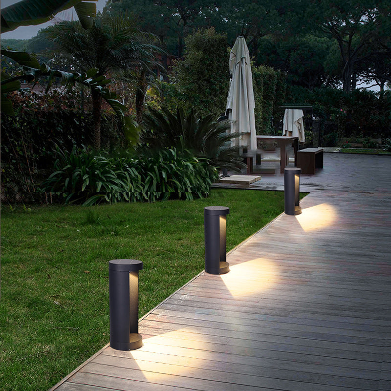 Led Solar Outdoor Waterproof Single-sided Luminous Lawn Lamp Park Villa Lamp Courtyard Semicircle Lighting